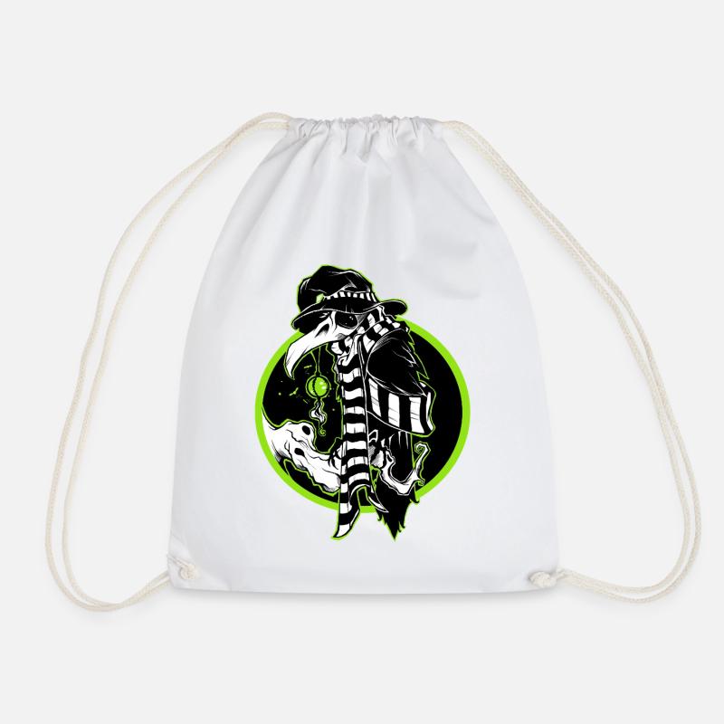 Raven - Drawstring Bag - white