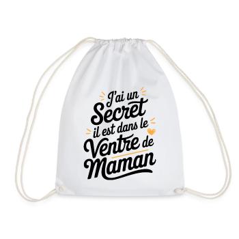 Pregnancy announcement for future dad / future mother - Drawstring Bag - white - Front
