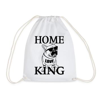 Dog Mom | Cute Dog Lover Statement Design - Drawstring Bag - white - Front