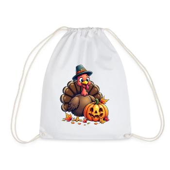 Thanksgiving Lustiger Thanksgiving Truthahn - Turnbeutel - Weiß - Vorne