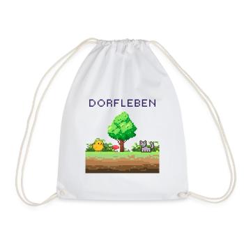 Dörflleben Pixelwelt - Drawstring Bag - white - Front