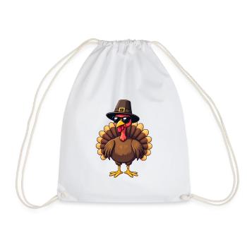 Thanksgiving Drôle Dinde de Thanksgiving - Sac de sport léger - blanc - Devant