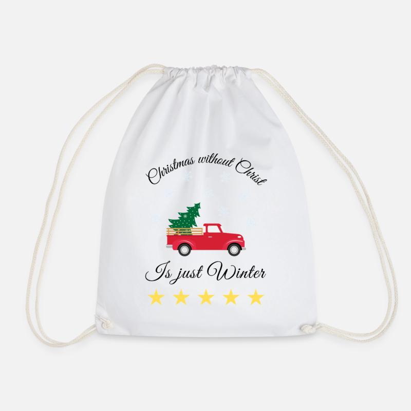 Christmas Without Christ Is Just Winter - Drawstring Bag - white