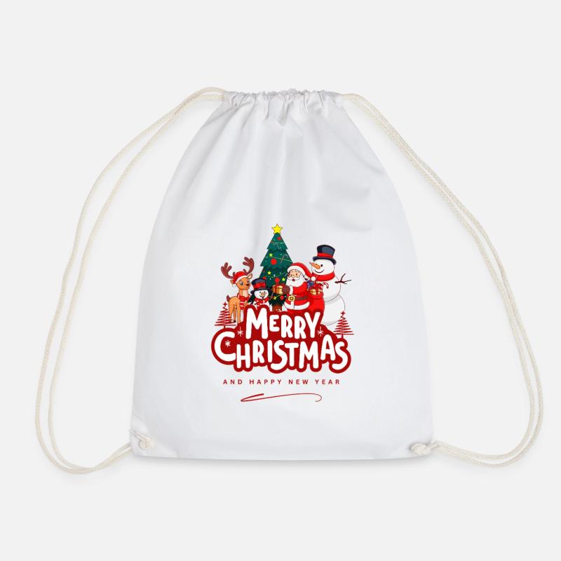 Frohe Weihnachten | Festliche Weihnachtskleidung & Geschenke - Turnbeutel - Weiß