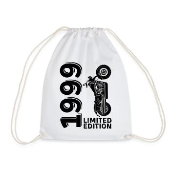 1999 Limited Edition Biker Vintage - Drawstring Bag - white - Front
