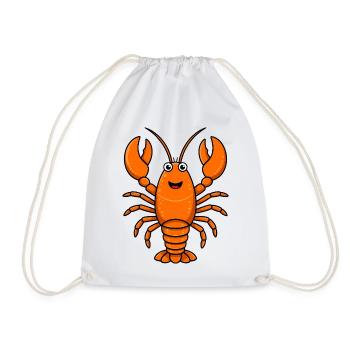 Lobster Crab Costume Sea Creature Underwater Animal - Drawstring Bag - white - Front