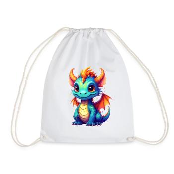 Dragon mignon - Sac de sport léger - blanc - Devant