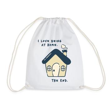 J’adore être à la maison – Déclaration introvertie - Sac de sport léger - blanc - Devant