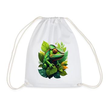 caméléon - Sac de sport léger - blanc - Devant