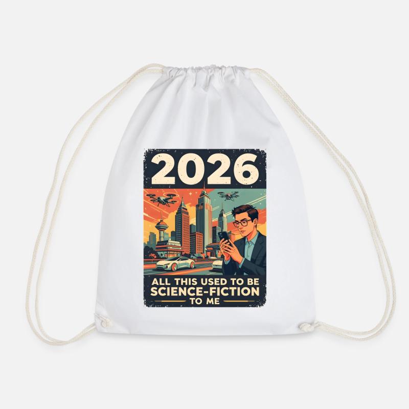 Das Jahr 2026 — klingt nach Science-Fiction, oder? - Turnbeutel - Weiß
