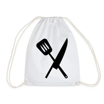 Chef - Kitchen - Cook - Drawstring Bag - white - Front