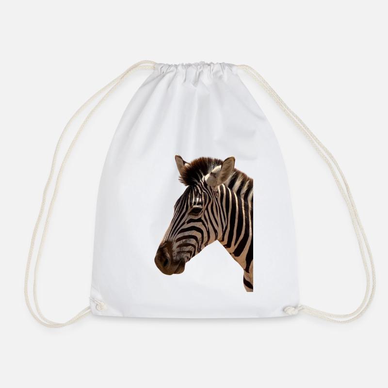 Zebra Kopf  - Turnbeutel - Weiß