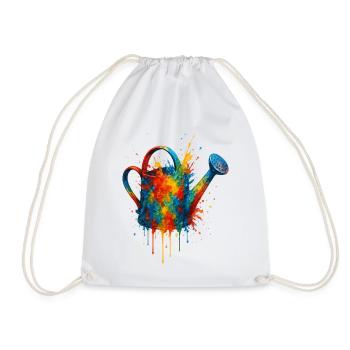 Arrosoir Aquarelle : Jardinage Coloré - Sac de sport léger - blanc - Devant