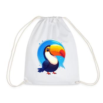 Toucan - Drawstring Bag - white - Front