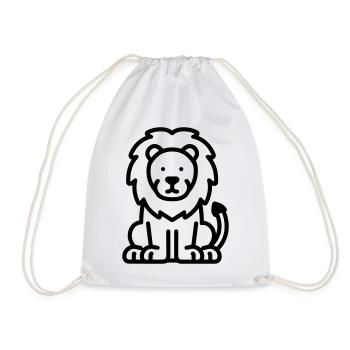 lion - Sac de sport léger - blanc - Devant