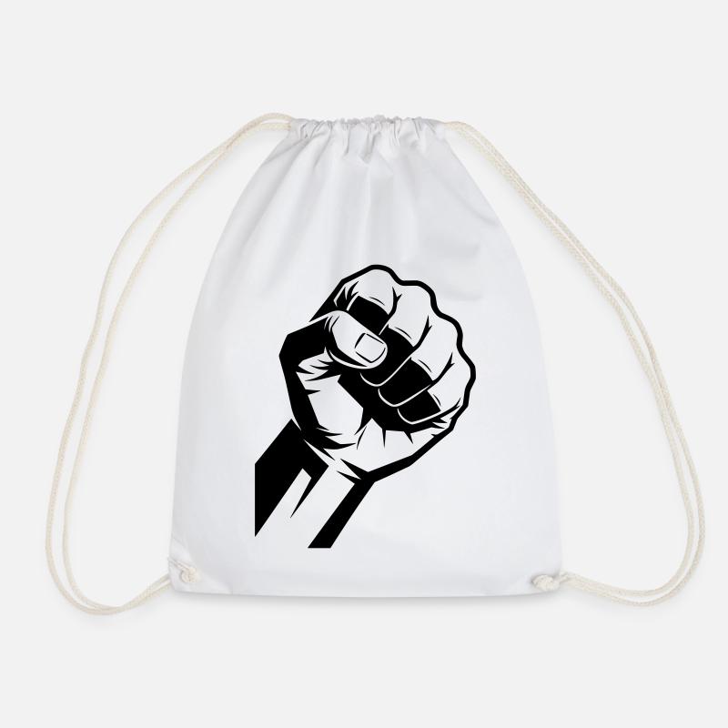 Fist - Drawstring Bag - white