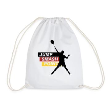 Jump Smash Point - Drawstring Bag - white - Front