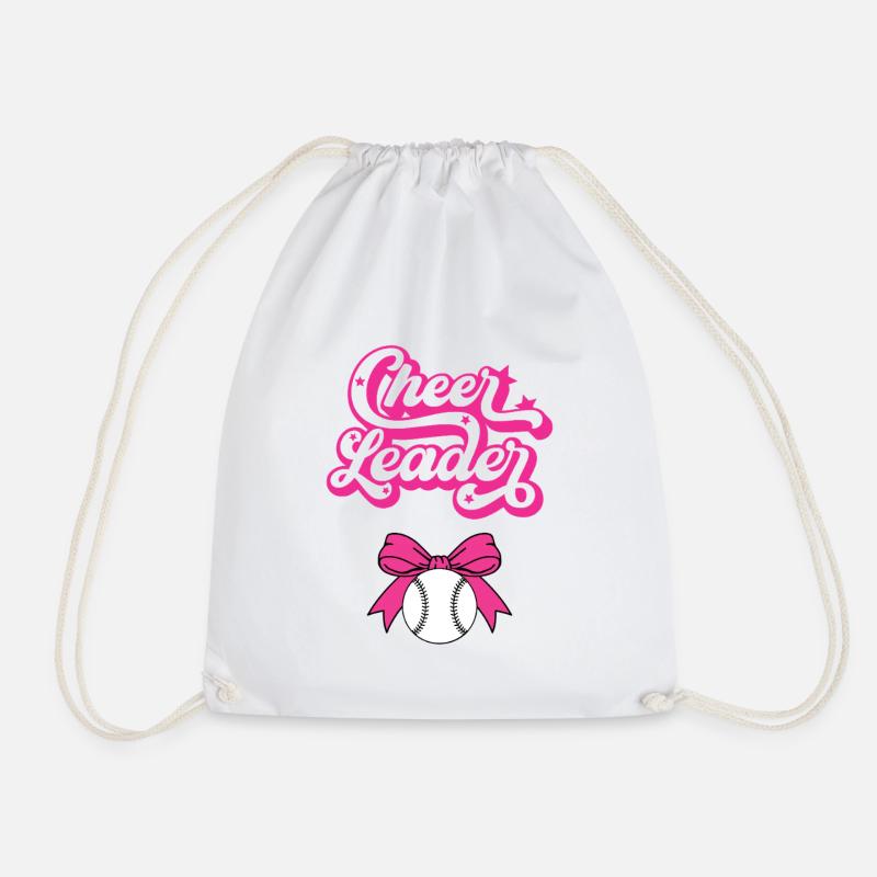 Cheer Leader Bow Baseball Pink - Turnbeutel - Weiß
