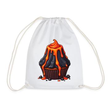 Volcanic Lava Cupcake - Drawstring Bag - white - Front