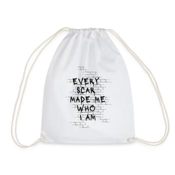 Strong statement full of power and strength - Drawstring Bag - white - Front