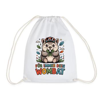 Dein Wombat - Turnbeutel - Weiß - Vorne