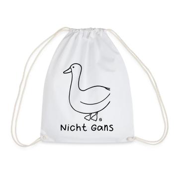 Nicht Gans - Turnbeutel - Weiß - Vorne