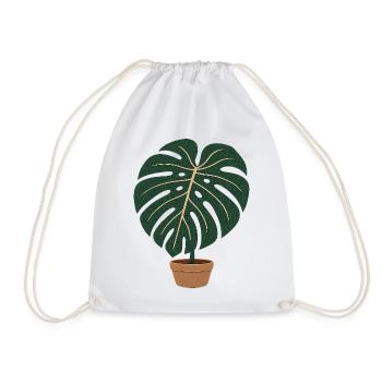 Monstera Moment – Zimmerpflanzen & Botanik - Turnbeutel - Weiß - Vorne