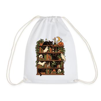 Spuk im Bücherregal - Turnbeutel - Weiß - Vorne