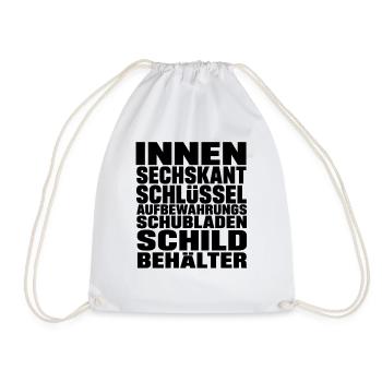 Innensechskantschlüssel - Turnbeutel - Weiß - Vorne