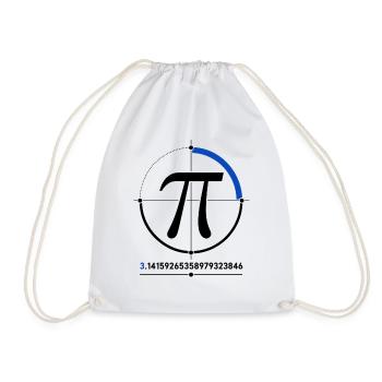 Pi Kreis Geometrie Symbol - Turnbeutel - Weiß - Vorne