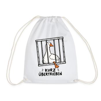 Kurz übertrieben - Turnbeutel - Weiß - Vorne