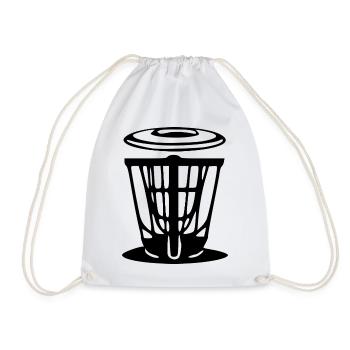 Discgolf Geschenkidee Spieler - Turnbeutel - Weiß - Vorne