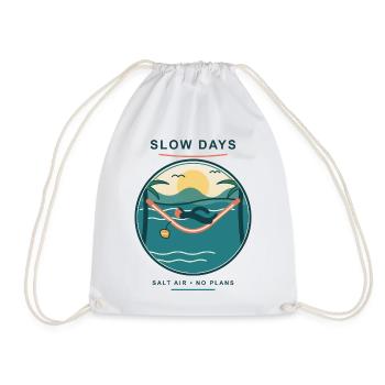 Slow Days Strandhammock Signet - Turnbeutel - Weiß - Vorne