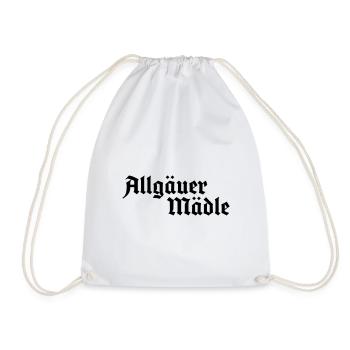 Allgäuer Mädle - Allgäu Design für Frauen - Turnbeutel - Weiß - Vorne