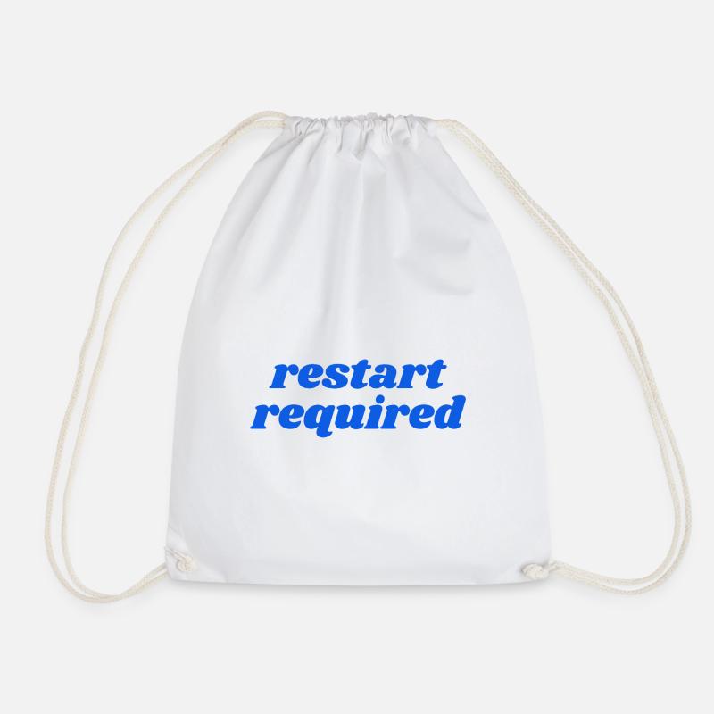 restart required - Turnbeutel - Weiß