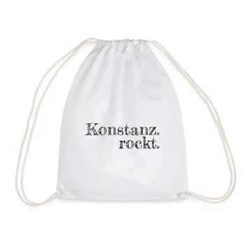 Konstanz rockt - Textdesign mit Stadtnamen - Turnbeutel - Weiß - Vorne