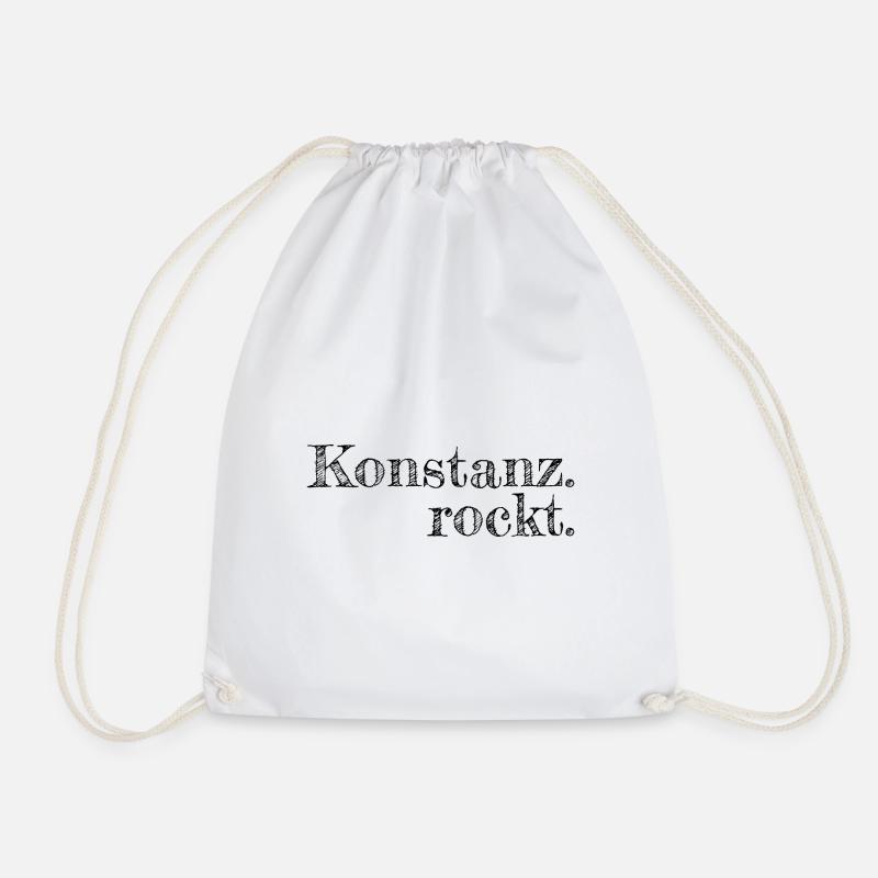 Konstanz rockt - Textdesign mit Stadtnamen - Turnbeutel - Weiß