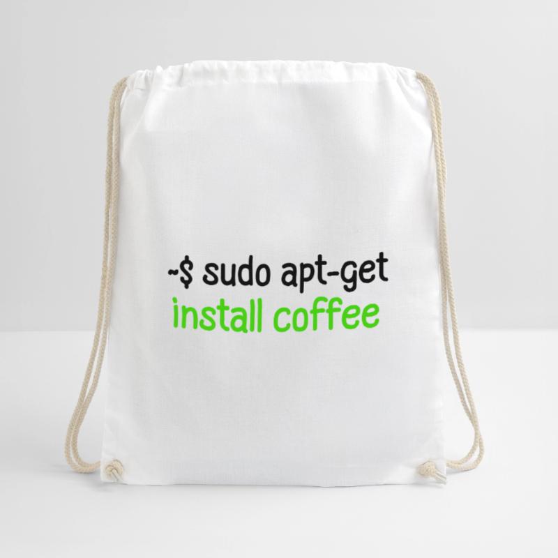 Programmer Tux Coffee Computer Scientist Developer Drawstring Bag