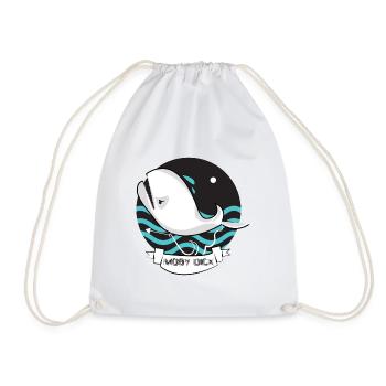 Moby Dick - Drawstring Bag - white - Front