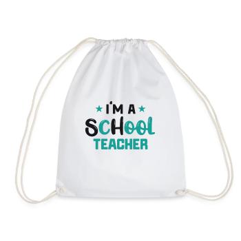 Je suis un cadeau d'enseignant cool pour les enseignants - Sac de sport léger - blanc - Devant