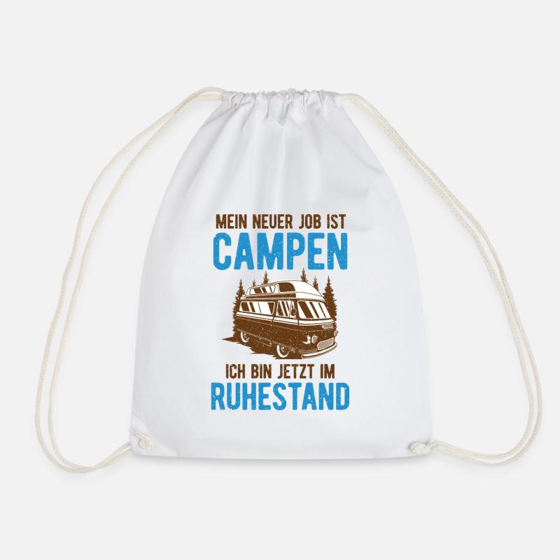 Rente Camping Renter & Camper - Turnbeutel - Weiß