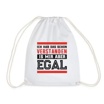 I didn't care about that already understood - Drawstring Bag - white - Front