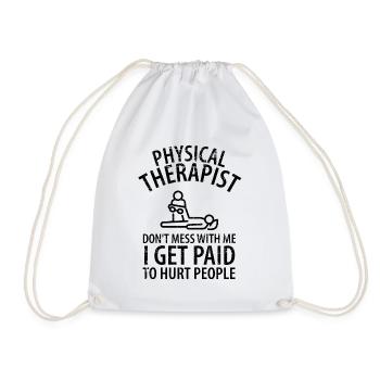 Cadeau drôle de physiothérapeute disant drôle - Sac de sport léger - blanc - Devant