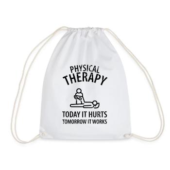 Cadeau drôle de physiothérapeute disant drôle - Sac de sport léger - blanc - Devant
