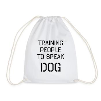 Former les gens à parler chien - Sac de sport léger - blanc - Devant