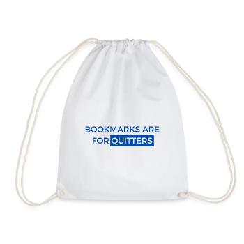 Les marque-pages, c’est pour les affiches ! Conception de livres - Sac de sport léger - blanc - Devant