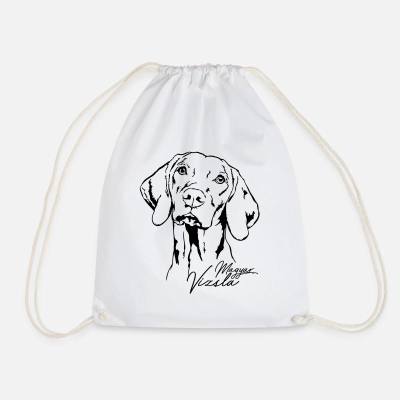 MAGYAR VIZSLA Portrait Wilsigns Jagdhund Jagdhunde - Turnbeutel - Weiß