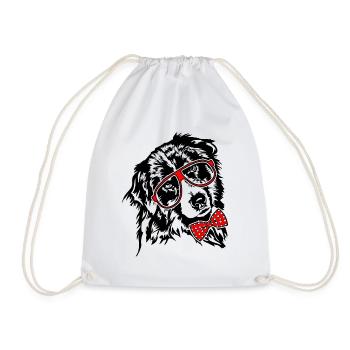 AUSTRALIAN SHEPHERD Brille Hunde Hund Aussie - Turnbeutel - Weiß - Vorne
