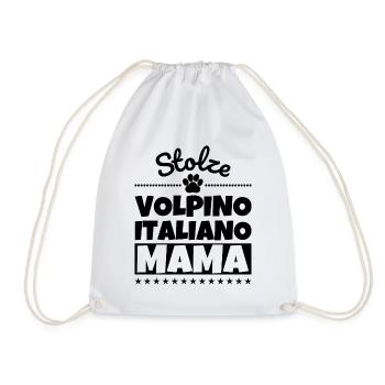 Stolze Volpino Italiano Mama - Turnbeutel - Weiß - Vorne