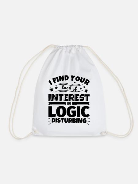 Logik lustiges Geschenk - Turnbeutel - Weiß